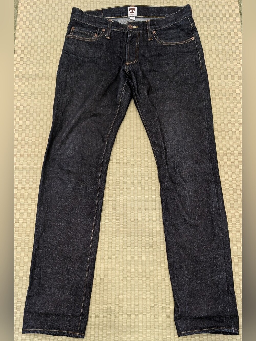 Tellason Sim Fit Selvedge Denim Jeans Men's Size 33 x 34 Made in USA